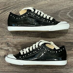 Coach Women’s Black Patent Leather Sneaker‎ Size 6.5